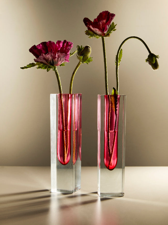 Antique and Vintage - 1970s Sommerso Murano Glass Bud Vases (Set of 2) -  - ABASK