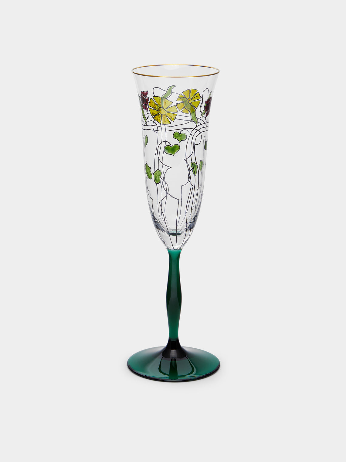 Theresienthal - Serenade Hand-Painted Crystal Champagne Flute -  - ABASK - 