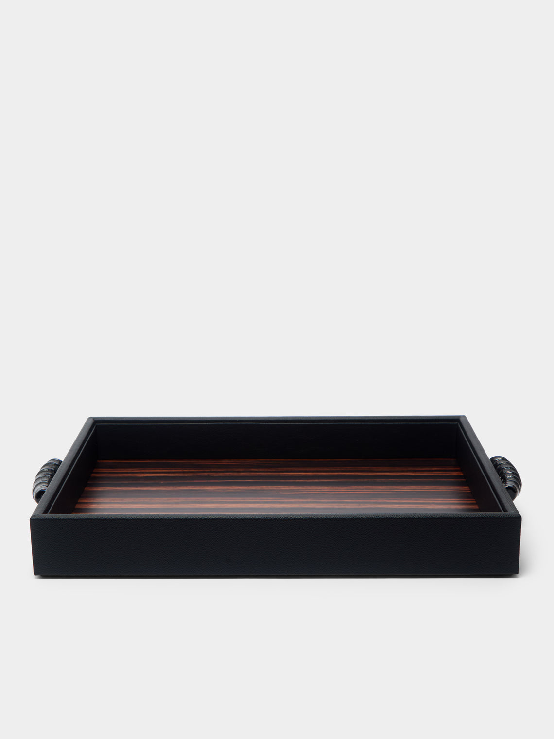 Lorenzi Milano - Leather, Ebony and Springbok Horn Tray -  - ABASK