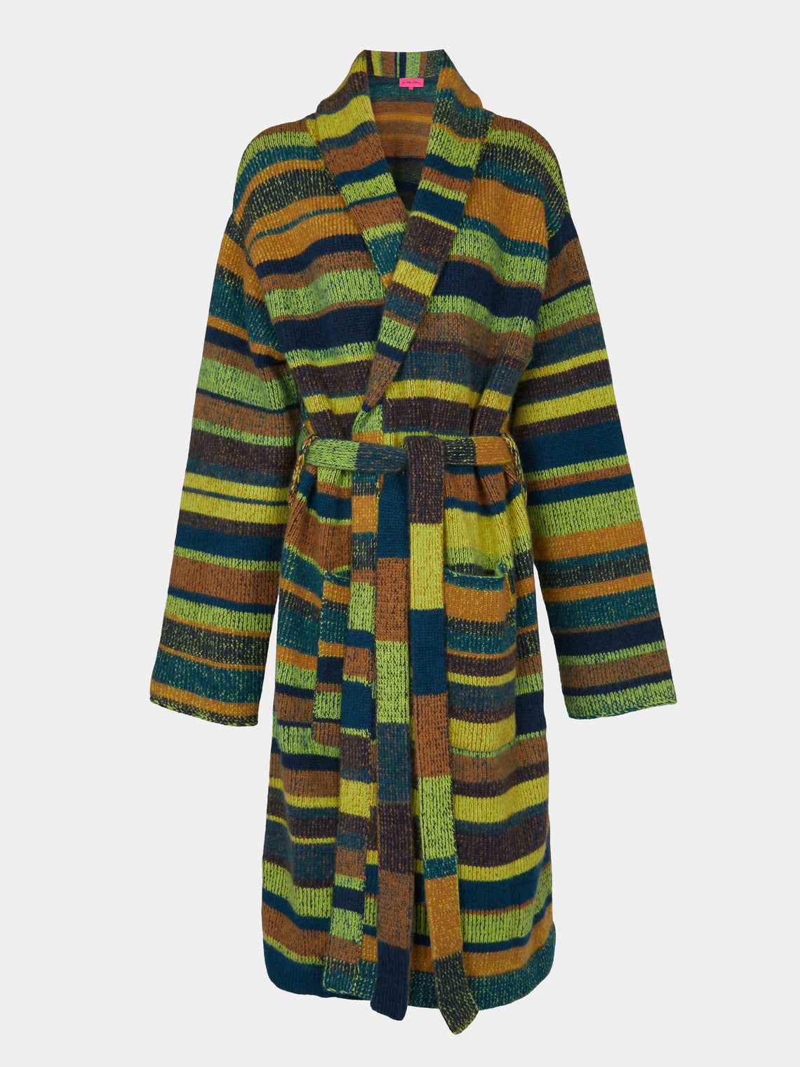 The Elder Statesman - Stripe Super Soft Cashmere Robe  | Size: M -  - ABASK - 