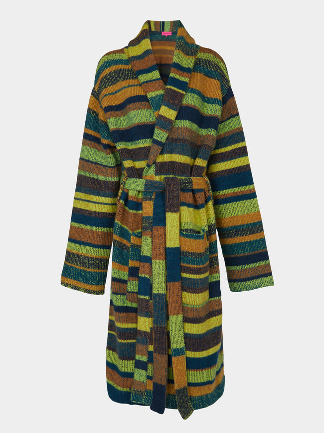 The Elder Statesman - Stripe Super Soft Cashmere Robe -  - ABASK - 