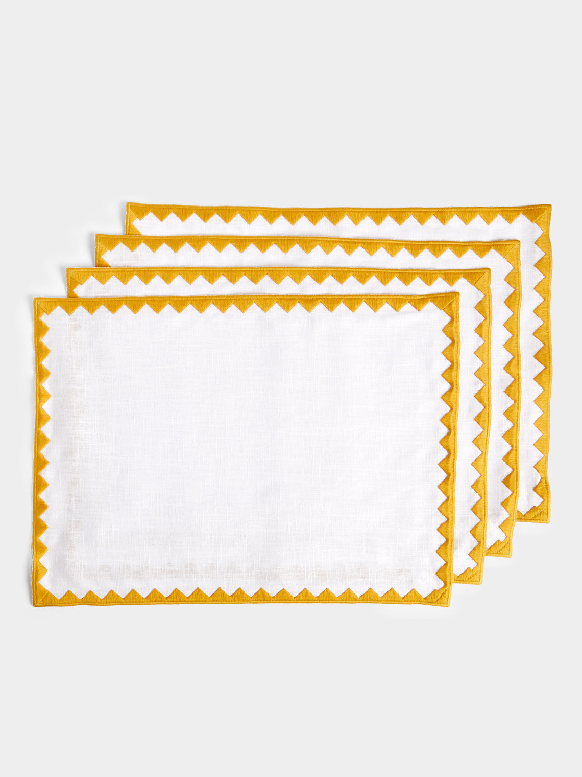 HMA | Blank Space - Ziggy Embroidered Linen Placemats (Set of 4) -  - ABASK