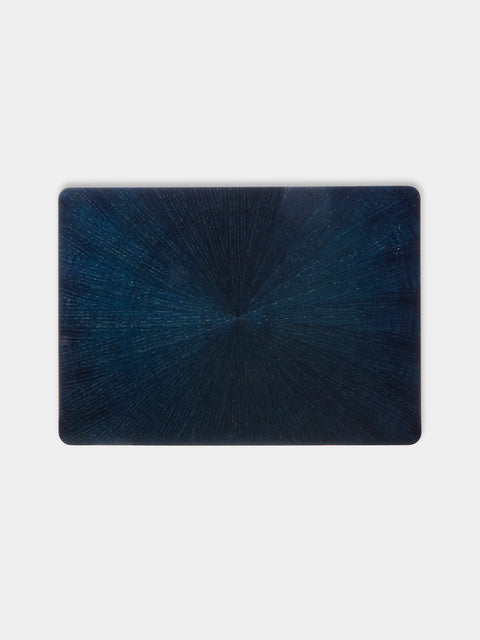 Mori Kougei - Indigo-Dyed Wood Rectangular Placemats (Set of 2) -  - ABASK - 