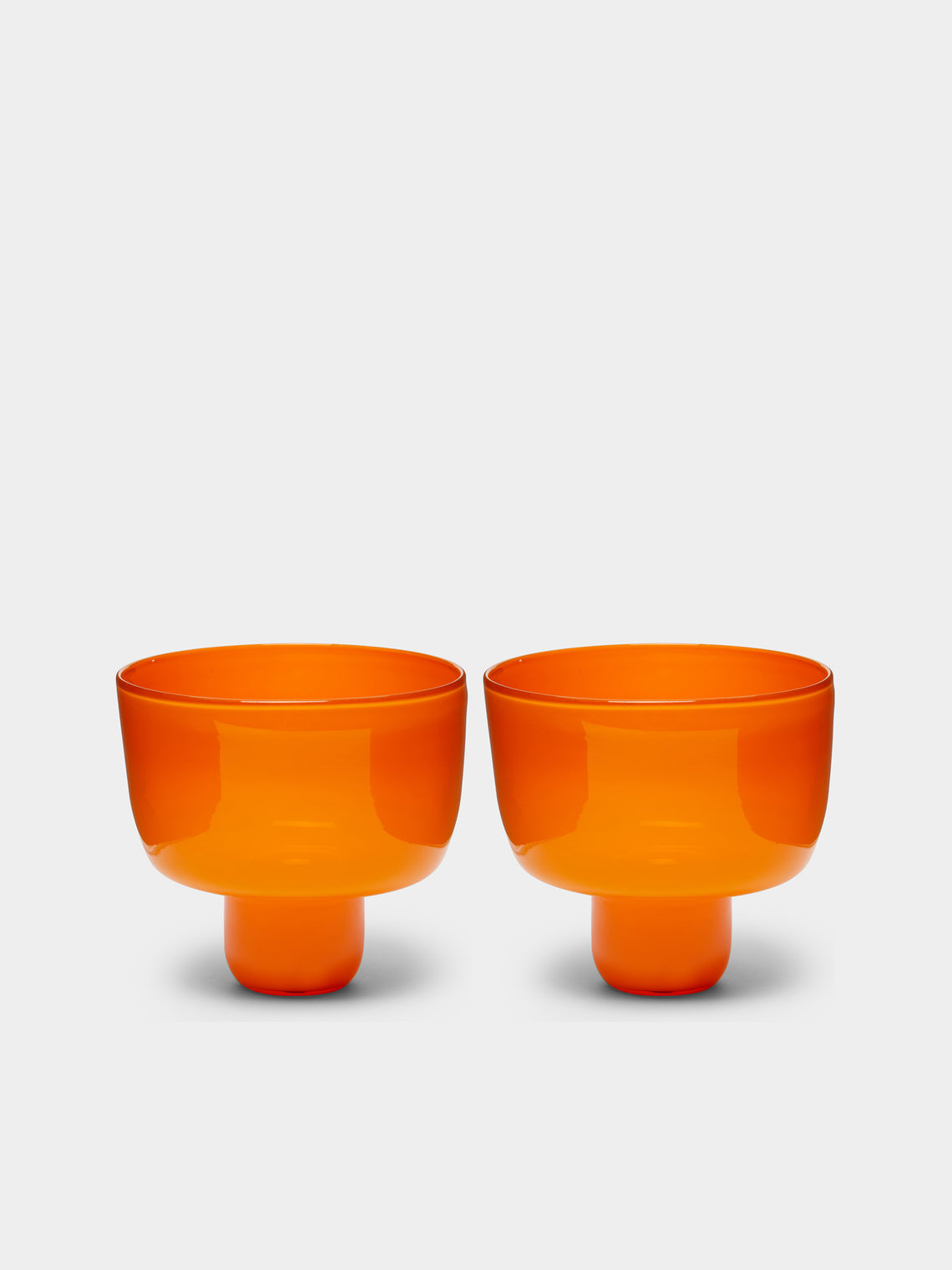 Pierrot Doremus - Hand-Blown Glass Ice Cream Bowls (Set of 2) -  - ABASK