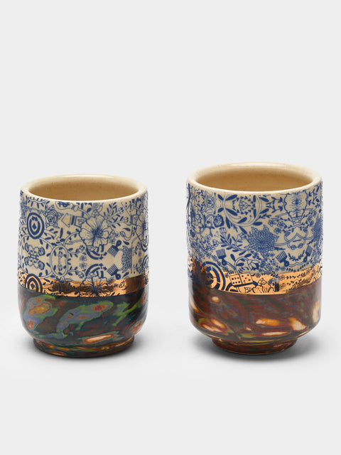 The Village Potter x Roberto Lugo - Edition 106 and 108 Ceramic Cups (Set of 2) -  - ABASK - 