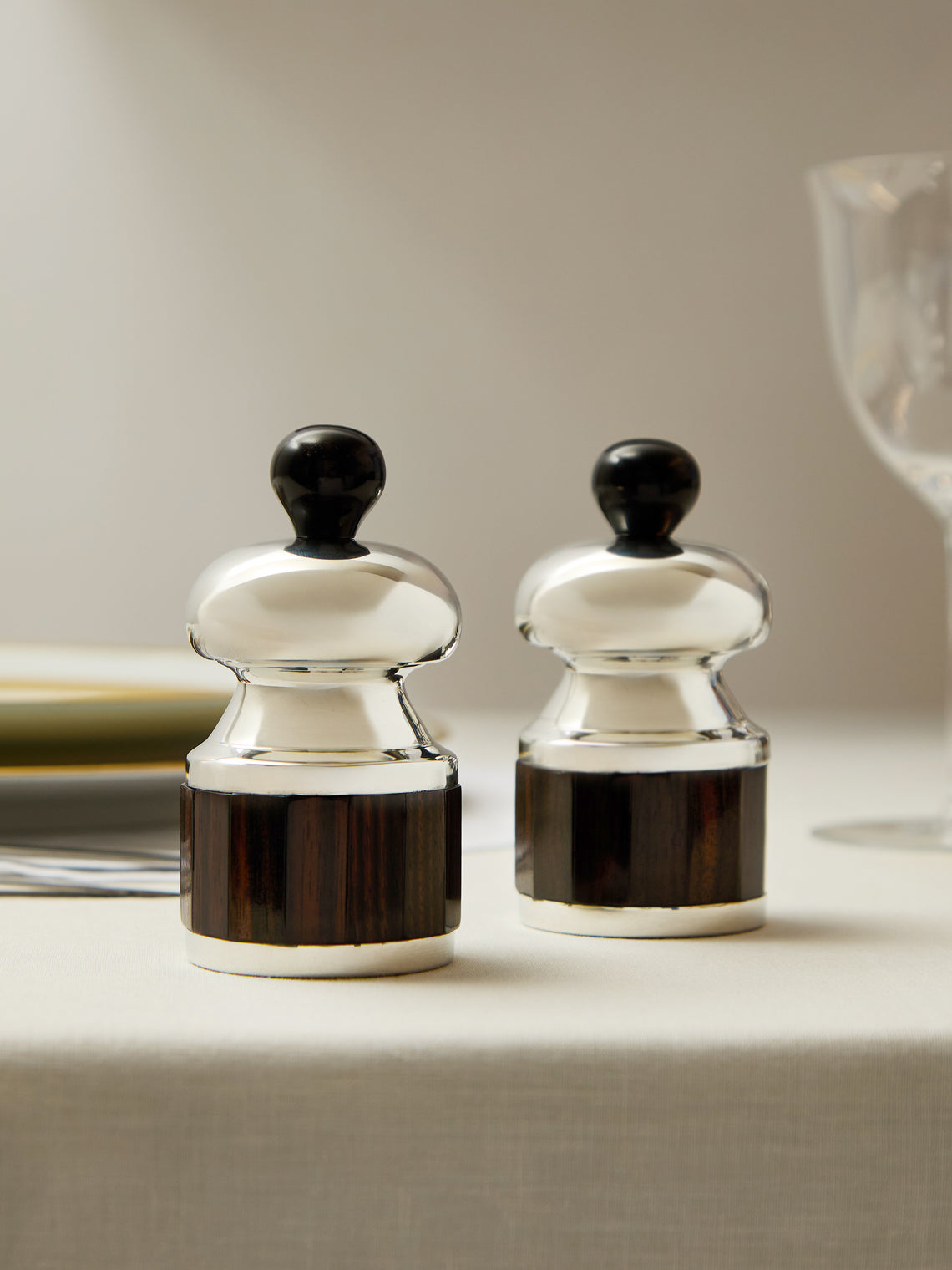 Lorenzi Milano - Ebony Salt and Pepper Mills (Set of 2) -  - ABASK