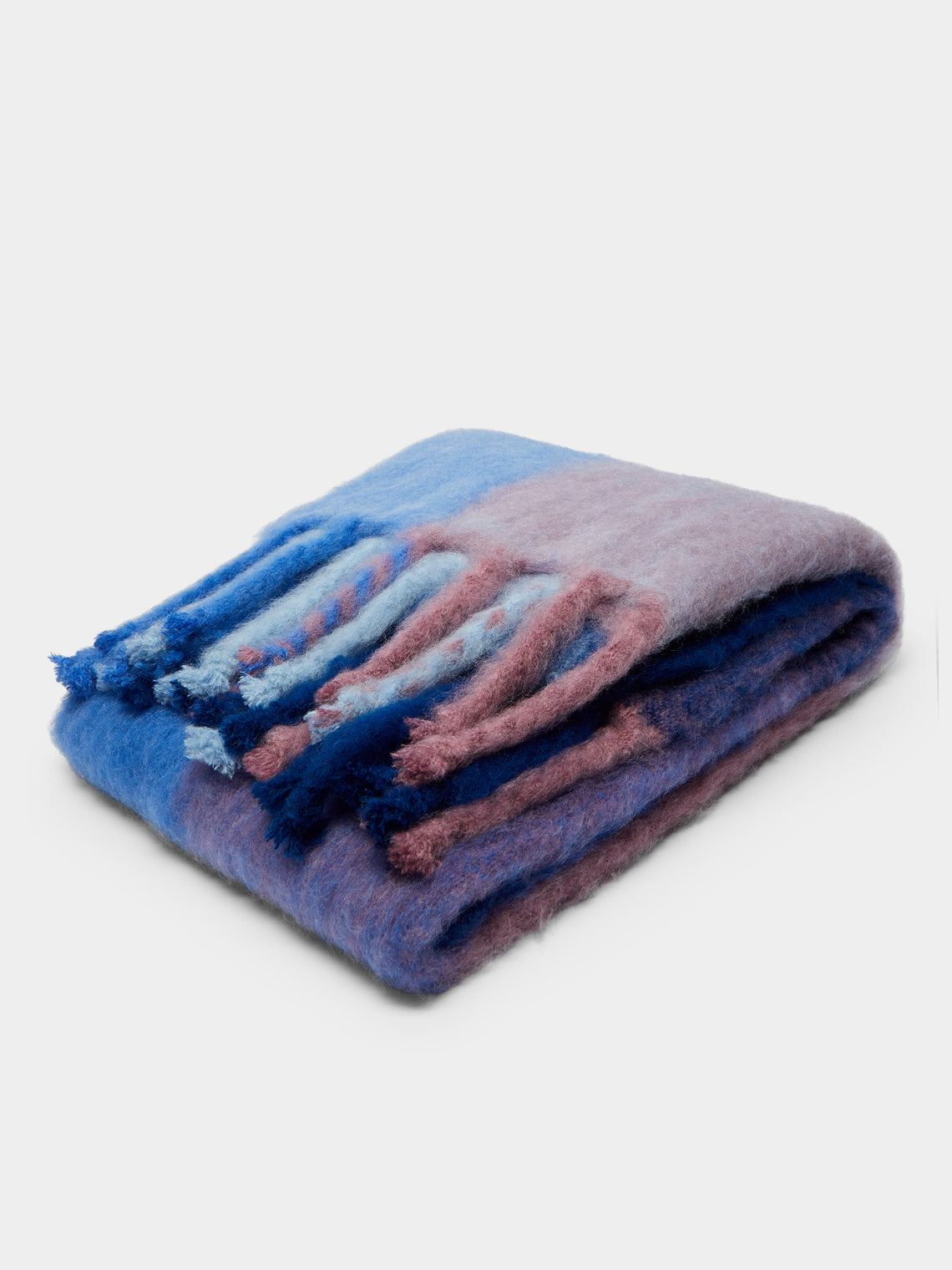 Lena Rewell - Coral Handwoven Mohair Blanket -  - ABASK
