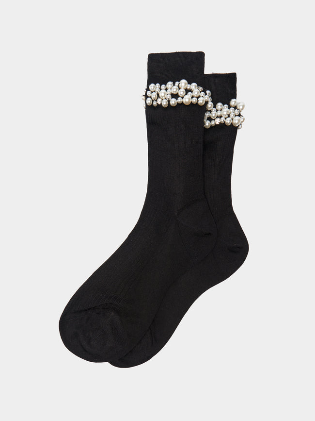 Maria La Rosa - Perles Silk-Blend Mid-Calf Socks -  - ABASK - 