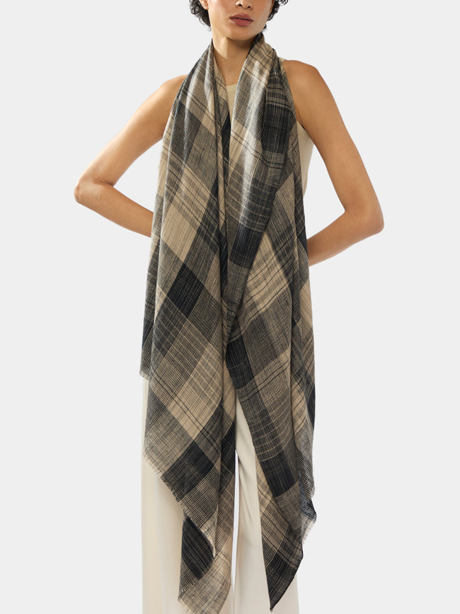 ME&K - Cashmere Check Scarf | One Size -  - ABASK