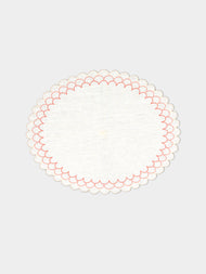 Los Encajeros - Escamas Embroidered Linen Placemats (Set of 4) -  - ABASK - 