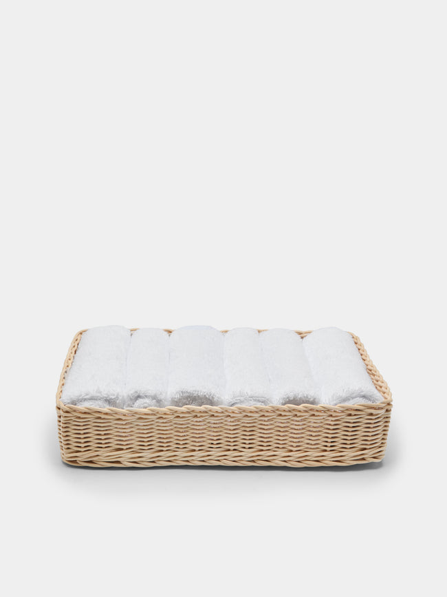 Mila Maurizi - Onda Handwoven Wicker Washcloth Holder -  - ABASK - 