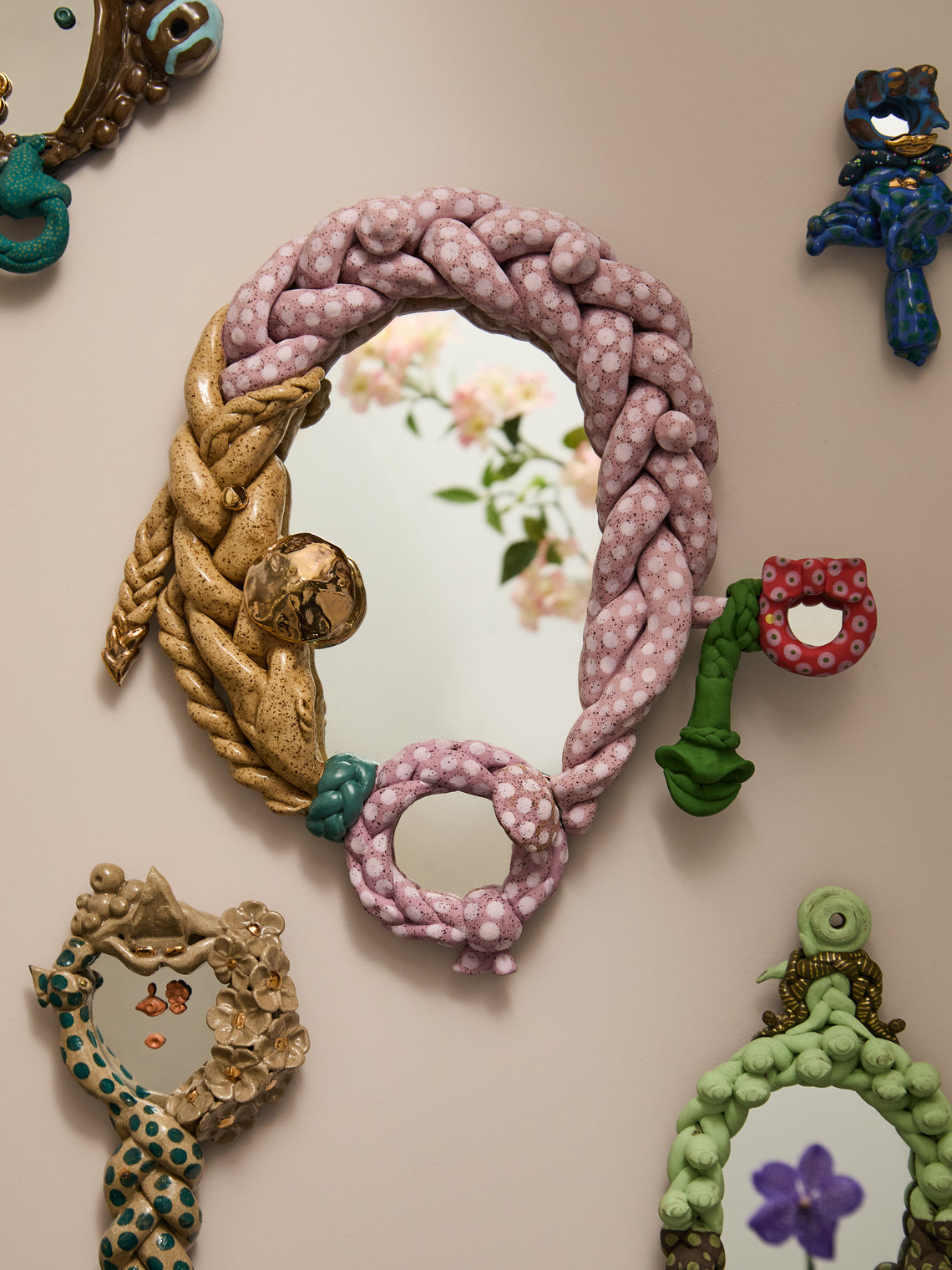 Darcy Miro - Norie Ceramic and Resin Hand Mirror -  - ABASK