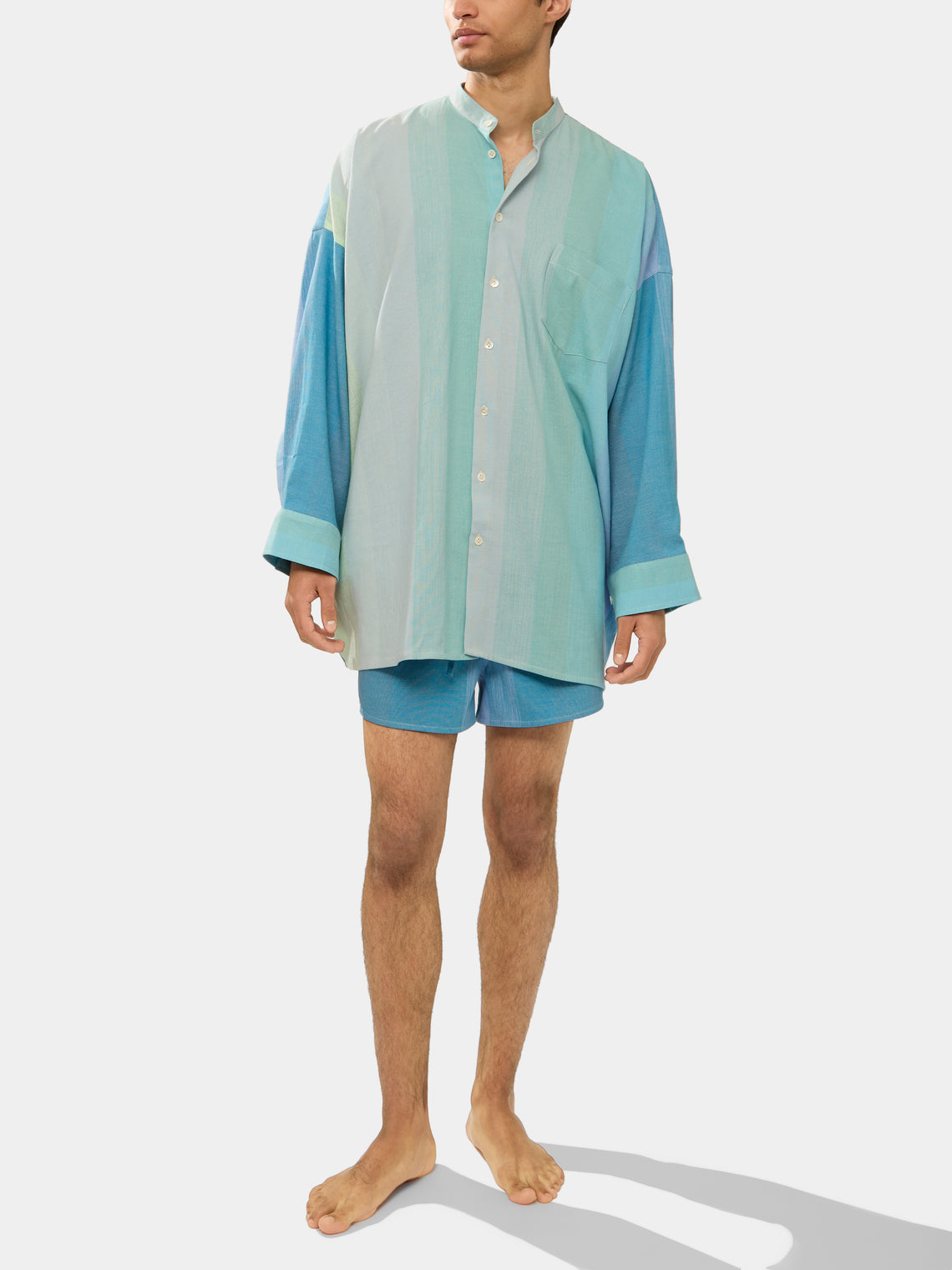 Marrakshi Life - The Oversized Nero-Collar Shirt | Size: M -  - ABASK