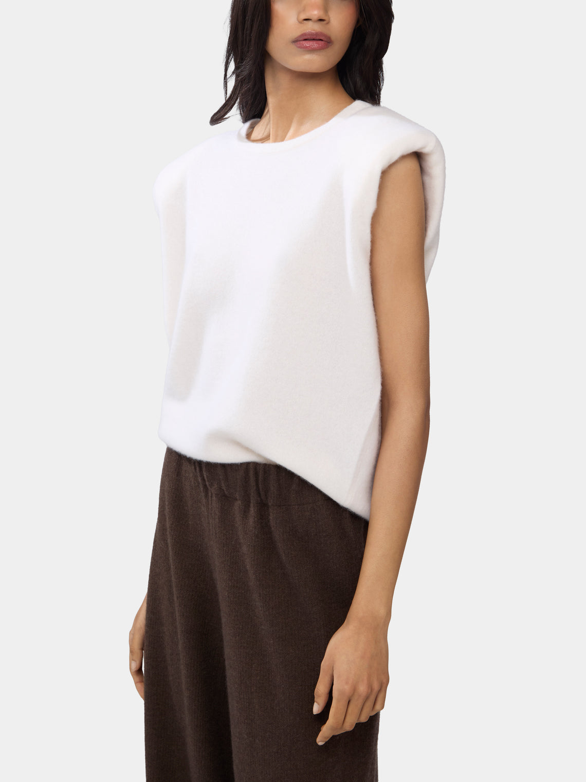 SL Mini Shoulder Cashmere Sleeveless Top | Size: S