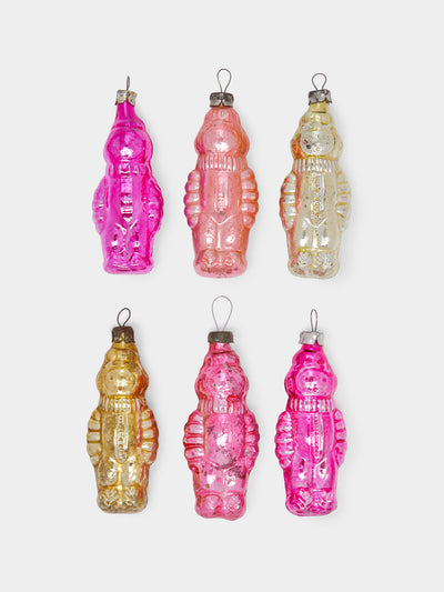 Antique and Vintage - 1960s Cosmonauts Glass Tree Decorations (Set of 6) -  - ABASK - 