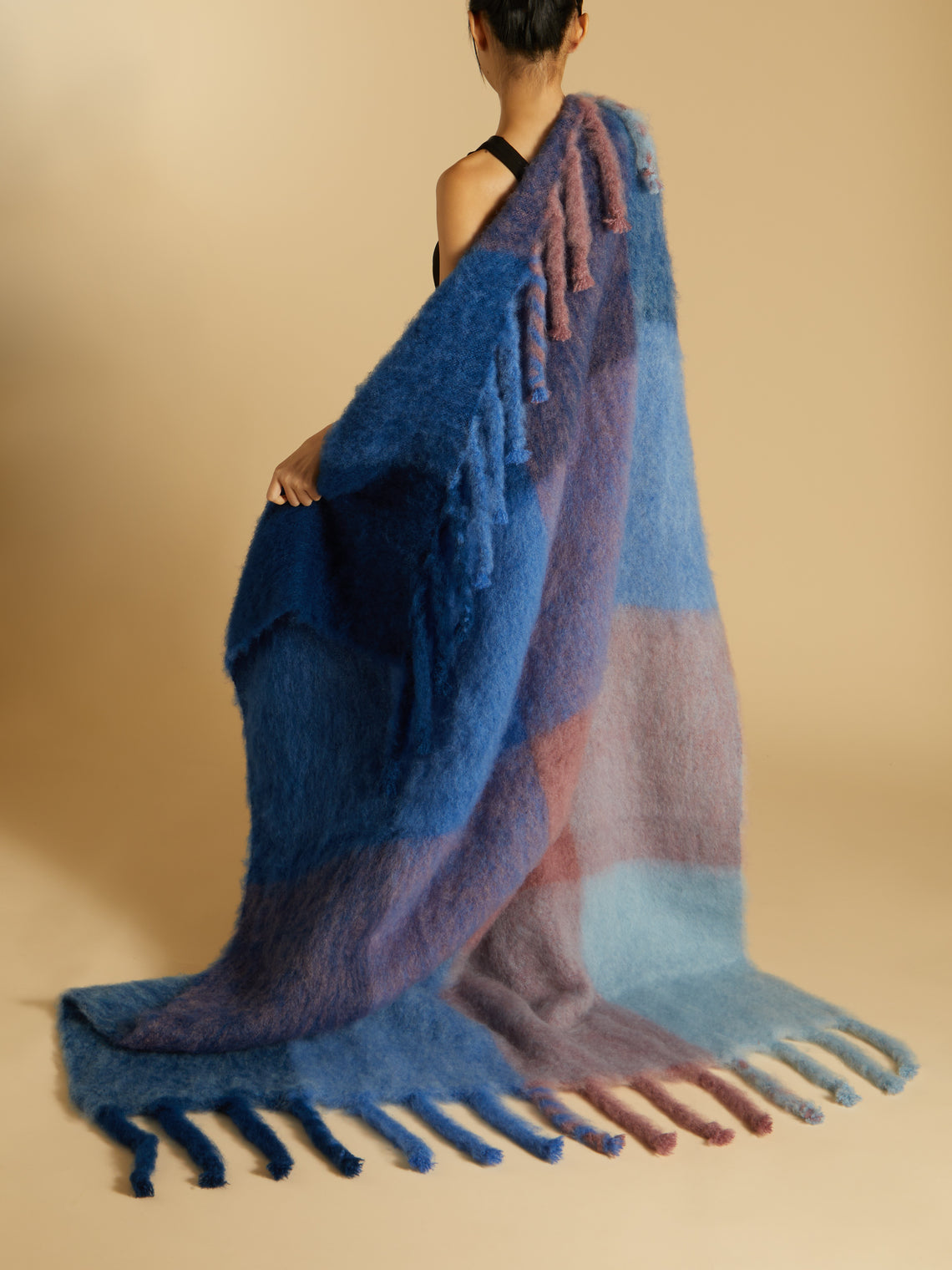 Lena Rewell - Coral Handwoven Mohair Blanket -  - ABASK