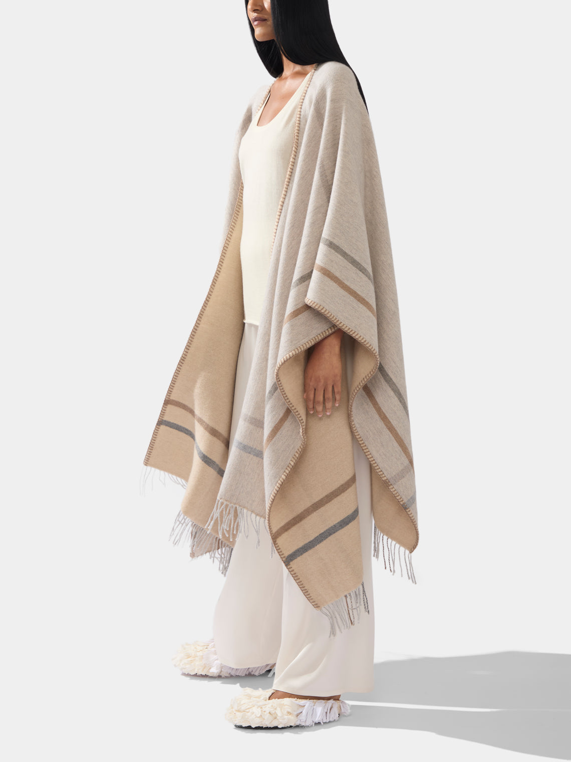 Alonpi - Double-Faced Cashmere Cape | One Size -  - ABASK