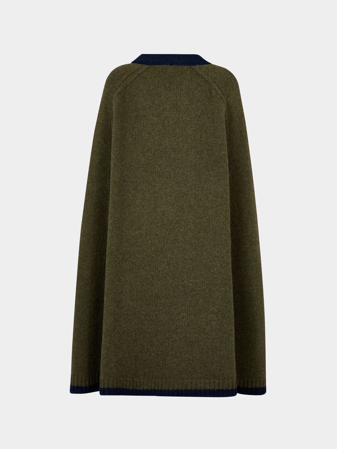 Isa Arfen - Lambswool and Cashmere Colour-Block Cape | One Size -  - ABASK