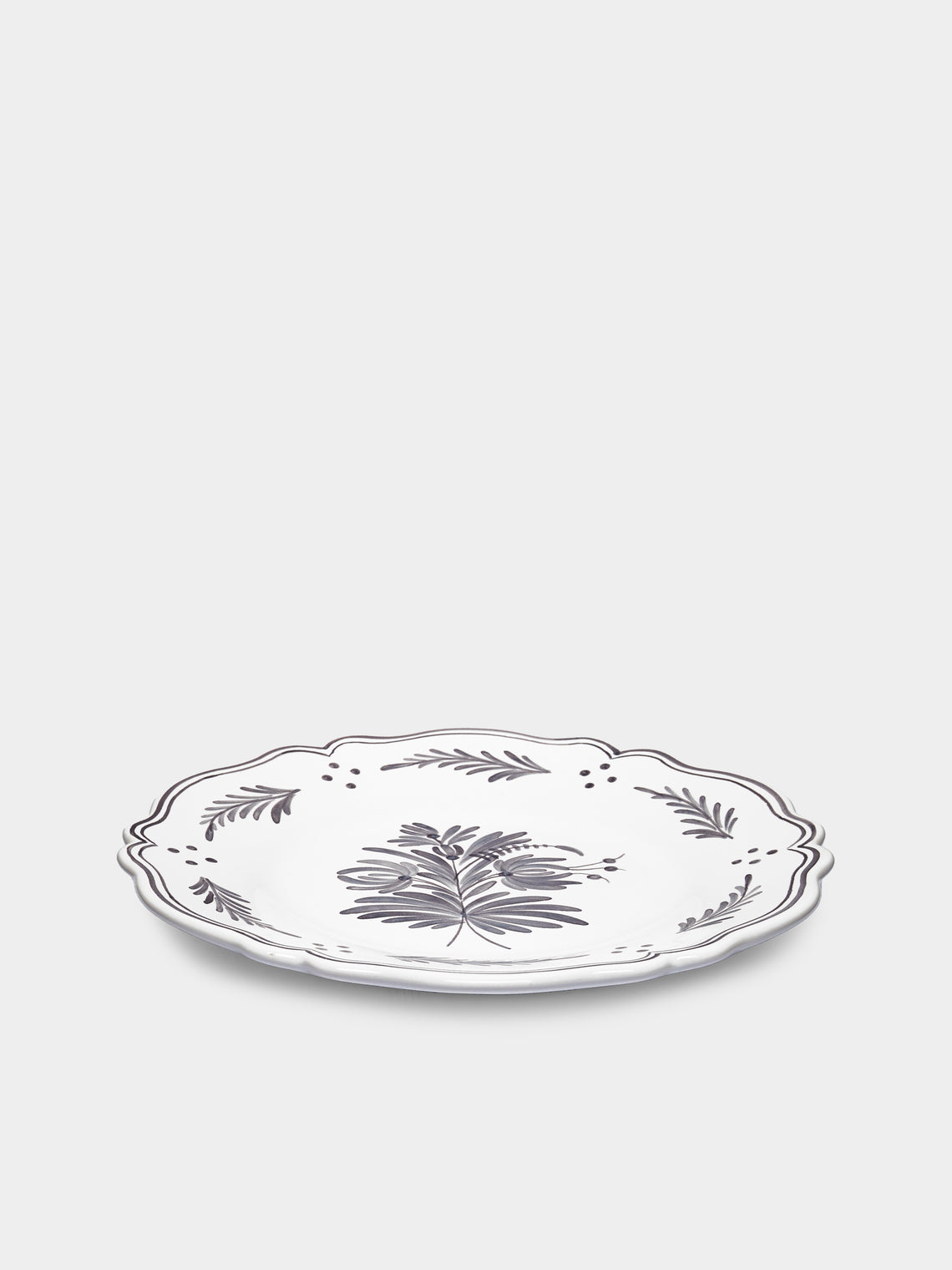 Bourg Joly Malicorne - Antique Fleurs Hand-Painted Ceramic Dessert Plates (Set of 4) -  - ABASK