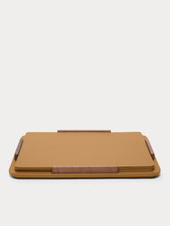 Giobagnara x Poltrona Frau - Leather and Walnut Placemats with Holder (Set of 6) -  - ABASK - 