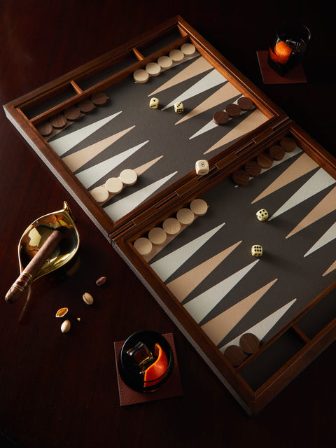 Giobagnara - Leather Backgammon Set -  - ABASK