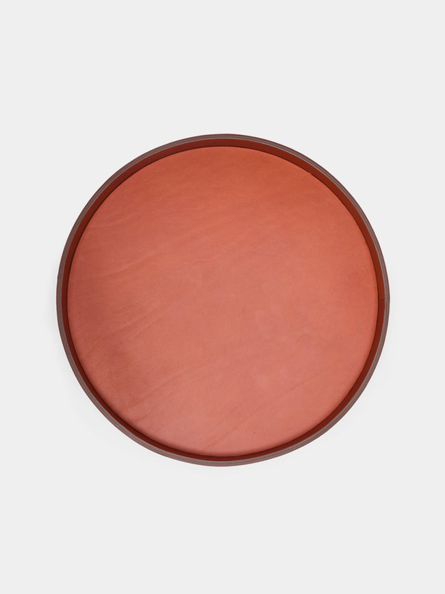 Les Few - Armance Leather Round Tray -  - ABASK