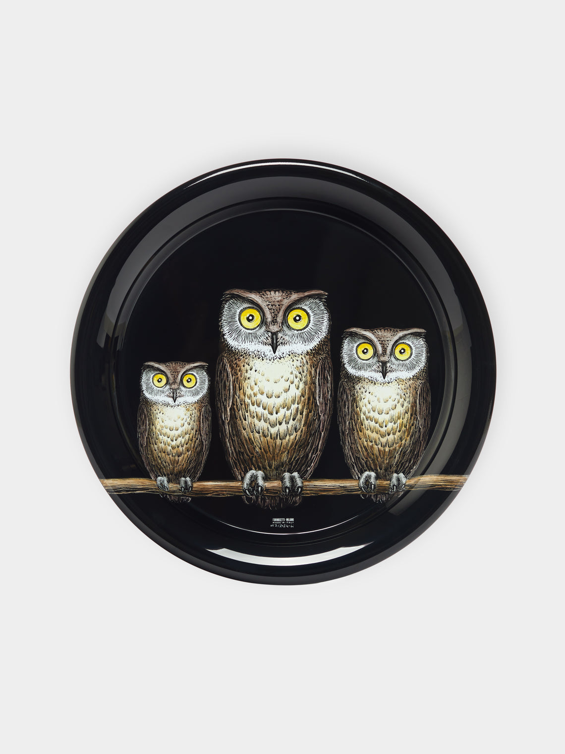 Fornasetti - Civette Hand-Painted Wood Tray -  - ABASK - 