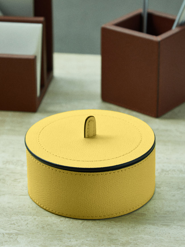 Giobagnara - Harris Leather Medium Trinket Box -  - ABASK
