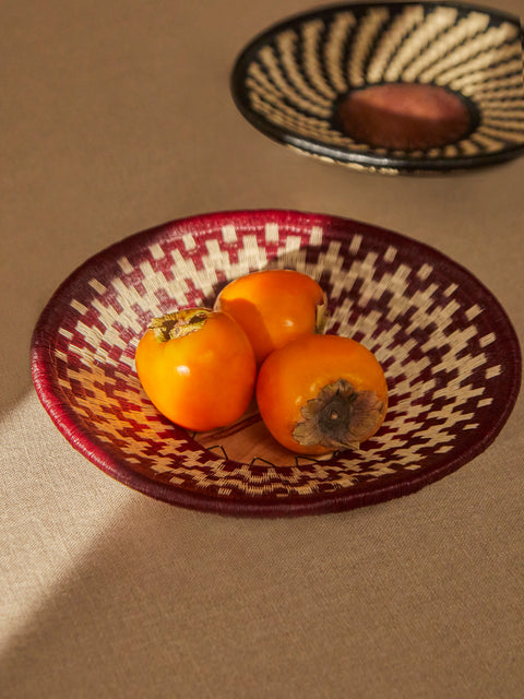 CasaLatina - Marsala Handwoven Werregue Palm Fruit Bowl -  - ABASK