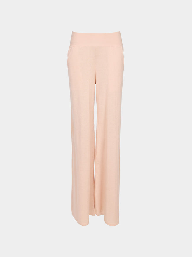 Frenckenberger - Cashmere Wide Trousers | Size: S -  - ABASK - 