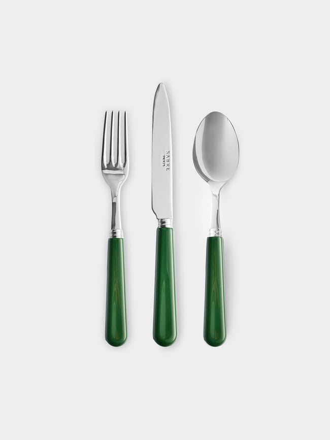 Sabre - Pop Dessert Cutlery (Set of 3) - Green - ABASK - 