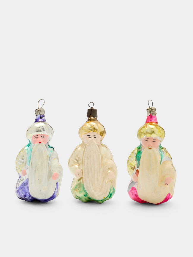 Antique and Vintage - Early 20th-Century Three Wise Men Glass Tree Decorations (Set of 3) -  - ABASK - 