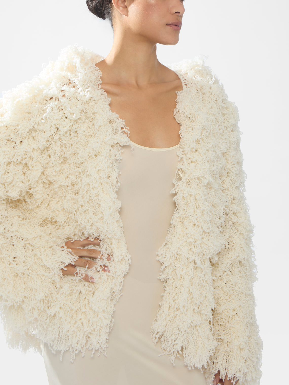 Furry Cashmere Cardigan | Size: S