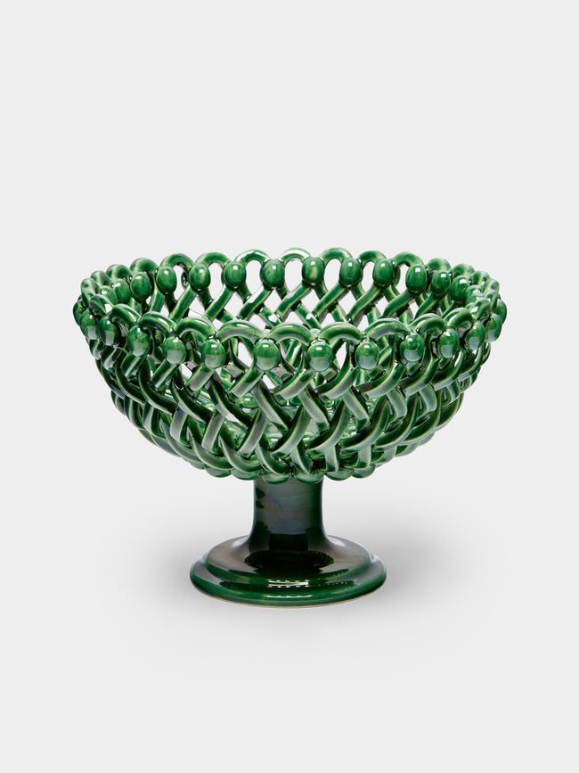 Maison Pichon Uzès - Hand-Glazed Ceramic Braided Raised Bowl -  - ABASK - 