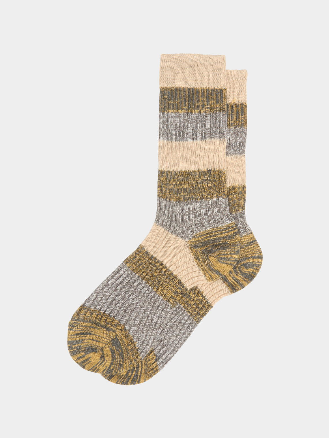 Maria La Rosa - Ribbed Cashmere and Silk Striped Socks | One Size -  - ABASK - 