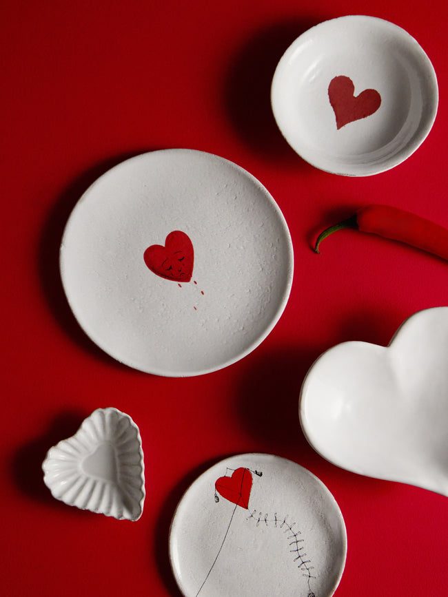 Crying Heart Hand-Glazed Ceramic Small Plate