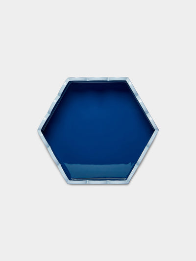 Scarlett And Sallis - Lacquered Wood Small Scalloped Tray -  - ABASK - 