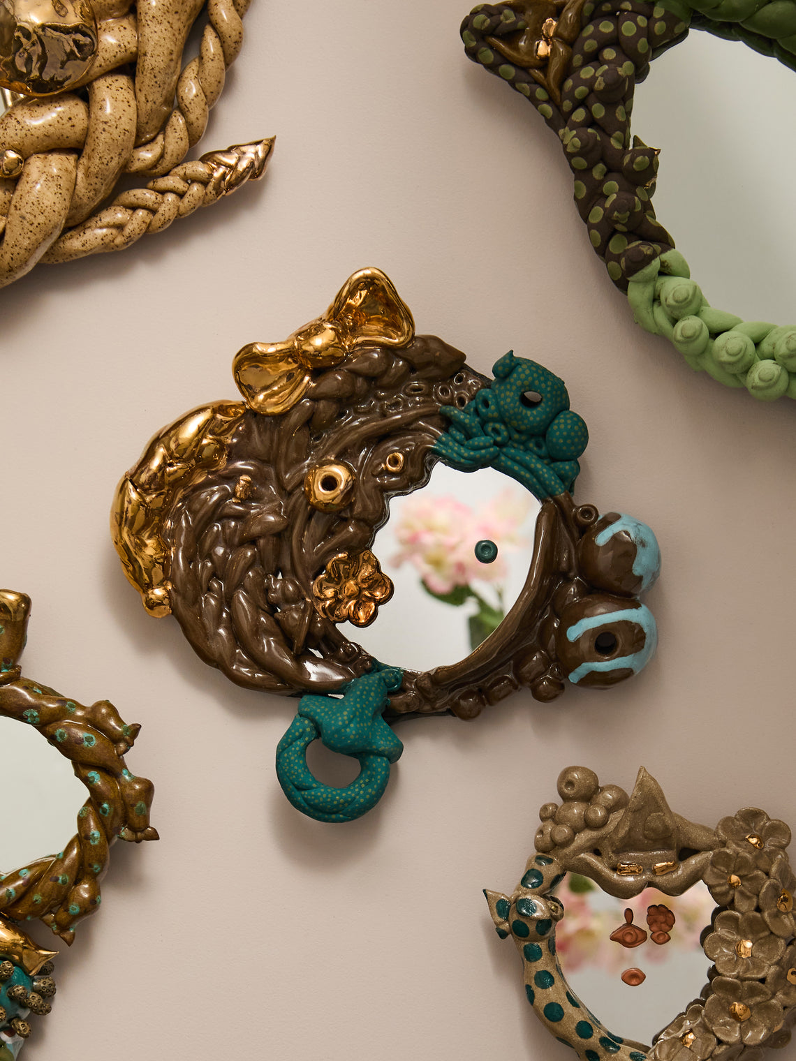 Darcy Miro - Norma Ceramic and Resin Hand Mirror -  - ABASK