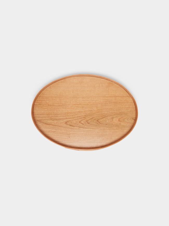 Rikke Falkow - Cherry Wood Oval Serving Tray -  - ABASK - 