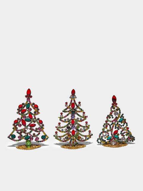 Antique and Vintage - 1930s Czech Jewelled Extra Small Christmas Trees (Set of 3) -  - ABASK - 