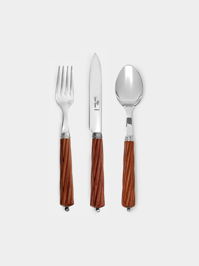 Alain Saint-Joanis - Oregon Rosewood Dessert Cutlery (Set of 3) -  - ABASK - 