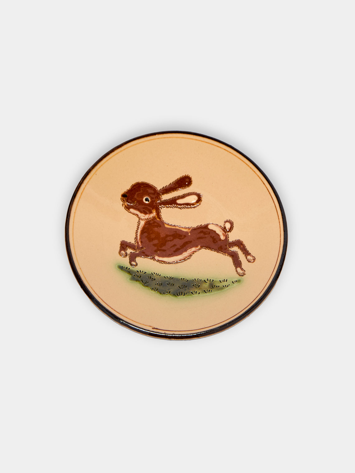 Poterie d’Évires - Rabbits Hand-Painted Ceramic Small Plates (Set of 3) -  - ABASK