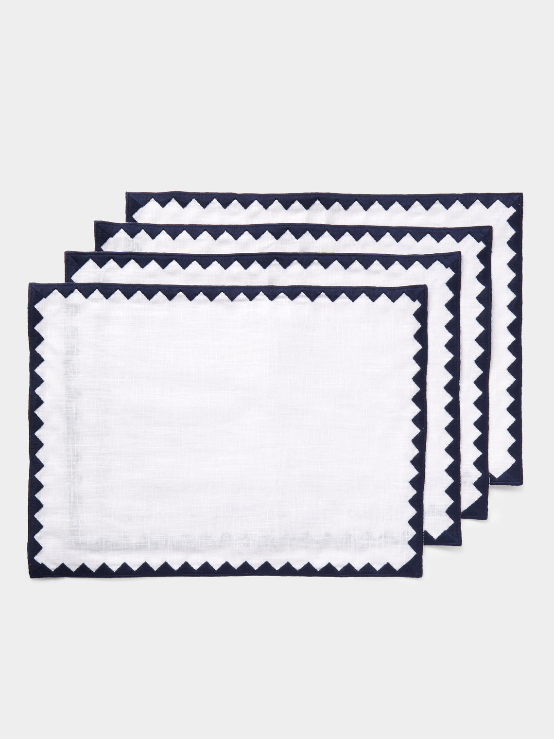 HMA | Blank Space - Ziggy Embroidered Linen Placemats (Set of 4) -  - ABASK