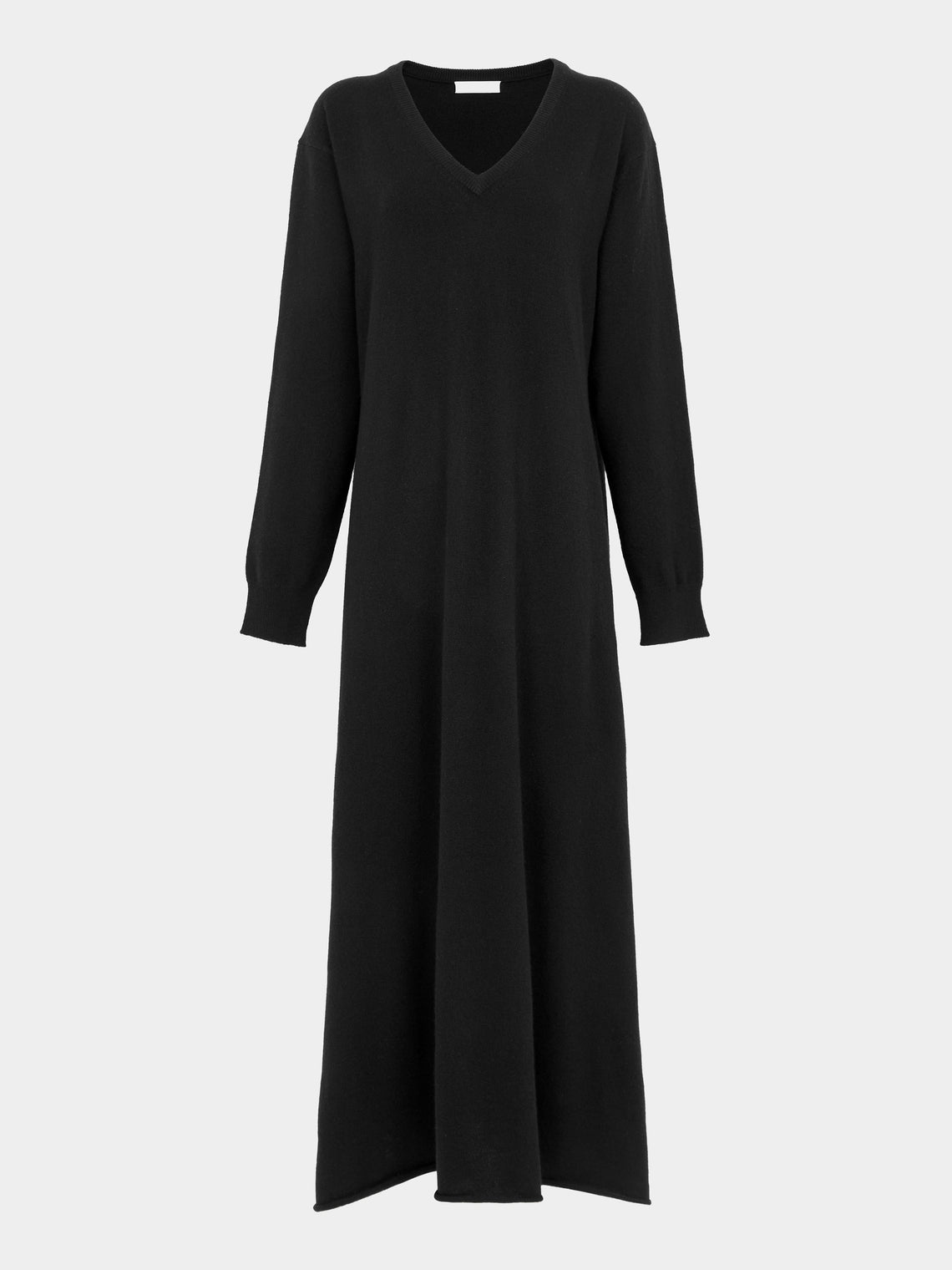 Ryan Roche - Cashmere V-Neck Long Dress | Size: L -  - ABASK - 