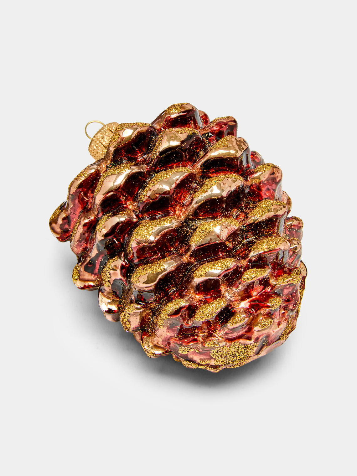 Antique and Vintage - Hand-Blown Glass Pinecone Tree Decorations (Set of 6) -  - ABASK