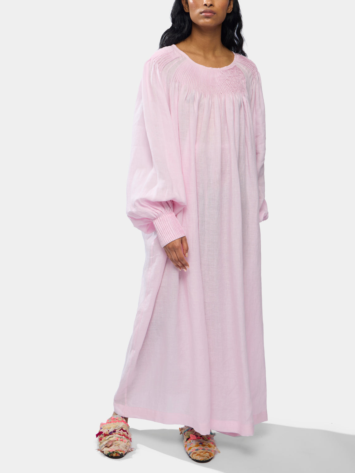 Les Vacances D'Irina - Robe de Nuit Linen Long Dress | One Size -  - ABASK