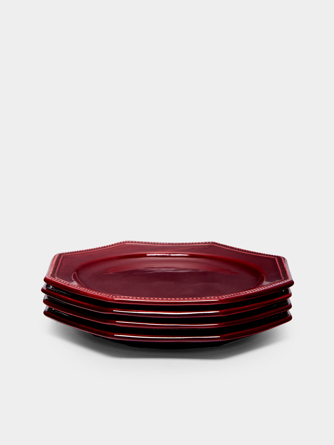 Maison Pichon Uzès - Louis XVI Hand-Glazed Ceramic Dinner Plates (Set of 4) -  - ABASK