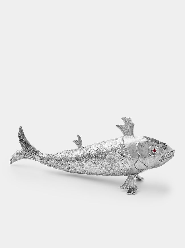 Antique and Vintage - Early-20th Century Solid Silver Articulating Fish - Silver - ABASK - 