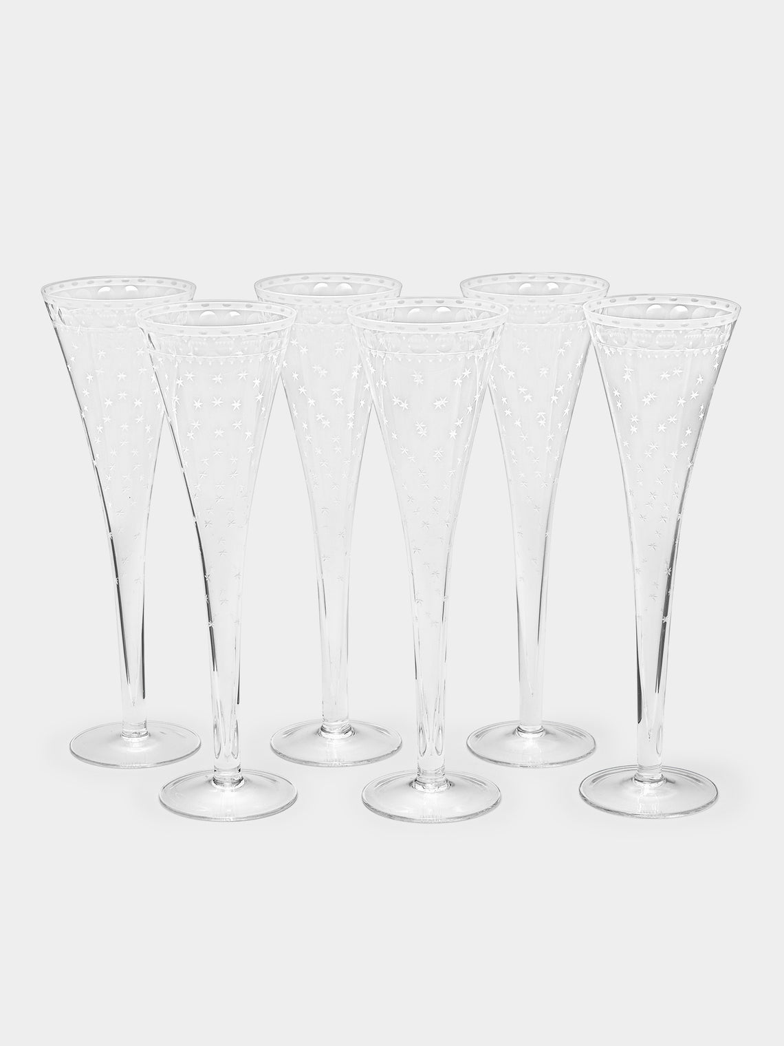 Artel - Staro Hand-Engraved Crystal Champagne Glasses (Set of 6) -  - ABASK