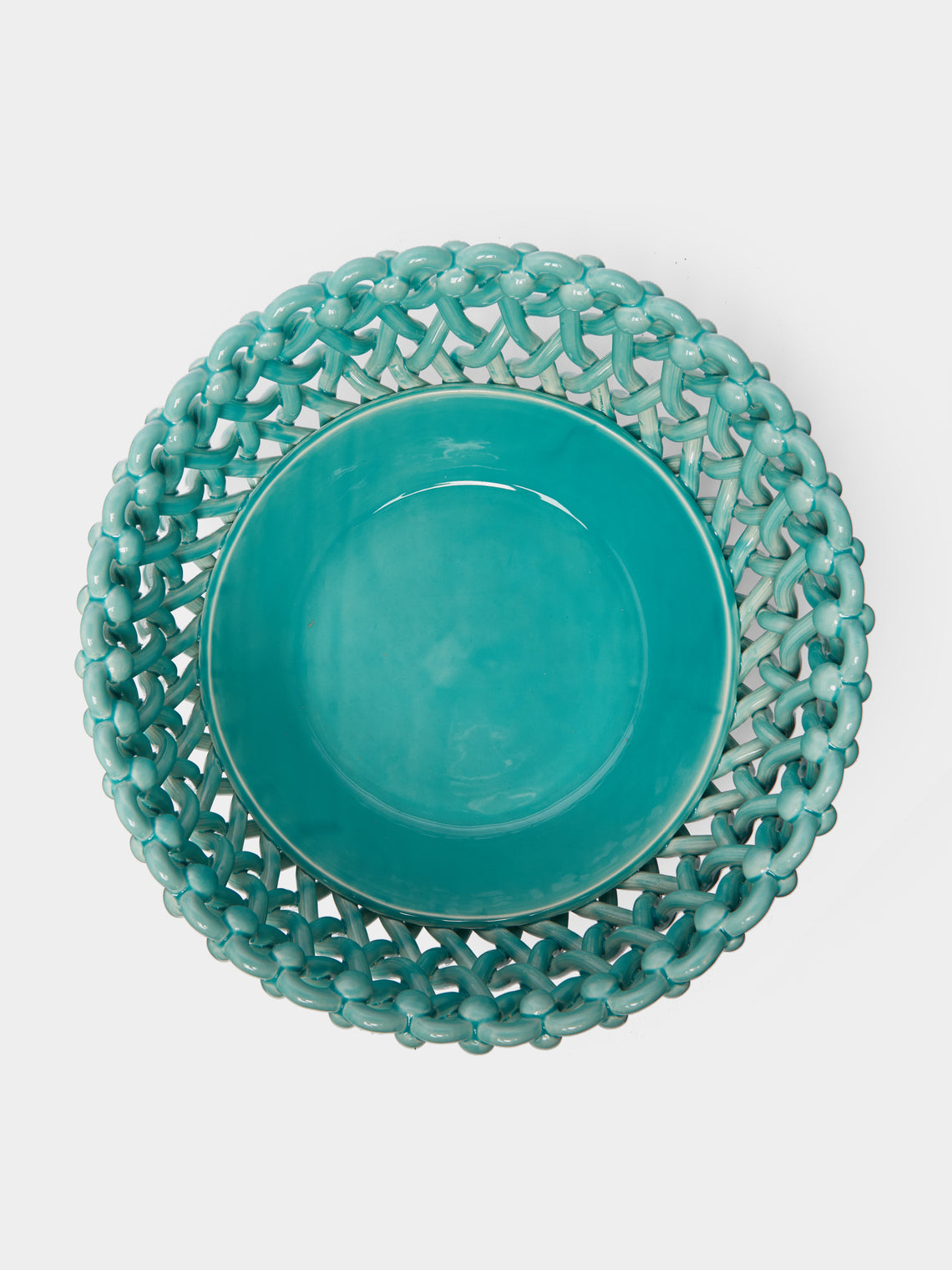 Maison Pichon Uzès - Hand-Glazed Ceramic Braided Serving Bowl -  - ABASK